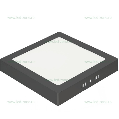 Panou LED 28W 30x30cm Aplicat Negru