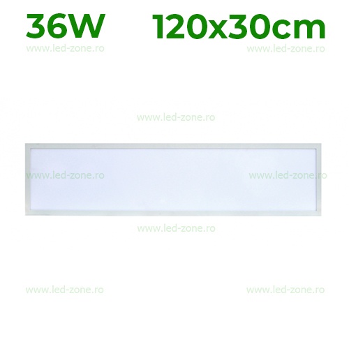 Panou LED 36W 120x30cm Ultra Slim Alb