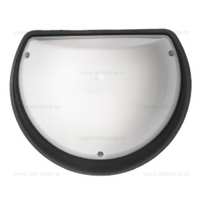 Plafoniera LED Senzor 9W Semiluna Exterior Neagra