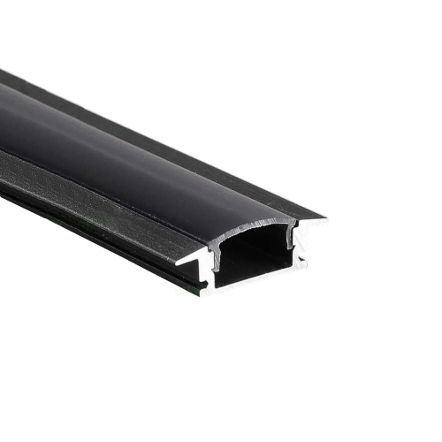 Profil Aluminiu Incastrat Negru Dispersor Negru 2M 12.4MM