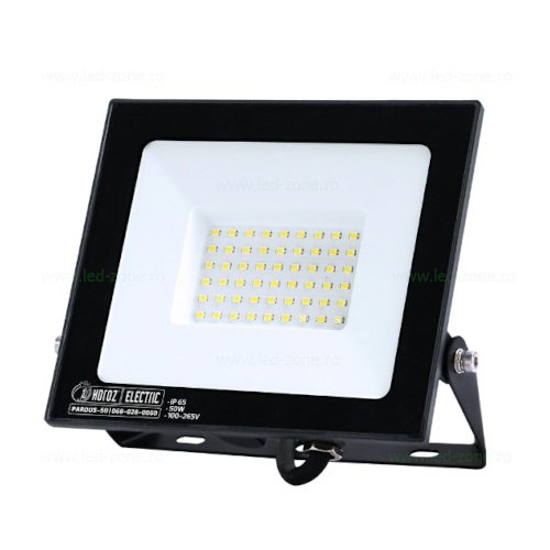 Proiector LED 50W Slim Negru PARDUS