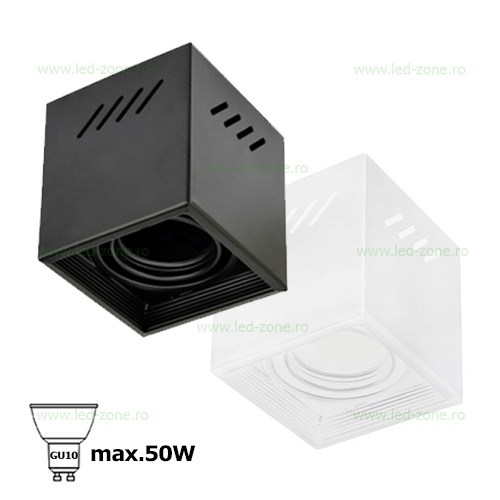 Spot LED Patrat Aplicat Compatibil GU10