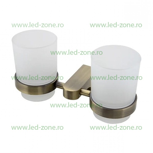 Suport Pentru Periuta Dubla Bronz Antichizat LZ82804-2