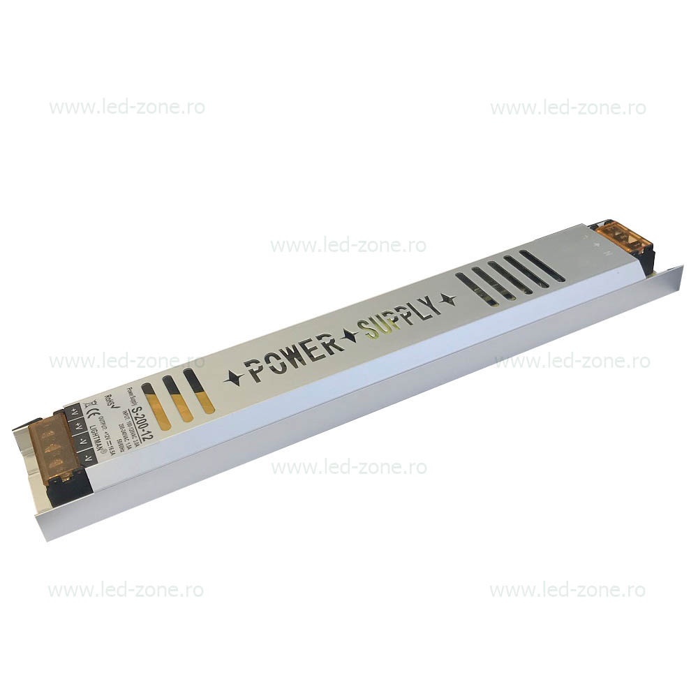 Sursa Alimentare Banda LED 12V 200W Ultra Slim