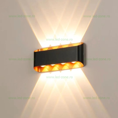 Aplica LED 8W Exterior Negru LZX01-8