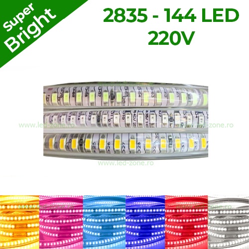 Banda LED 2835 144 SMD/ML 220V Super Bright