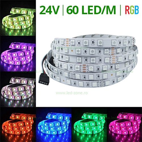 Banda LED 5050 60 SMD/ML RGB Interior 24V