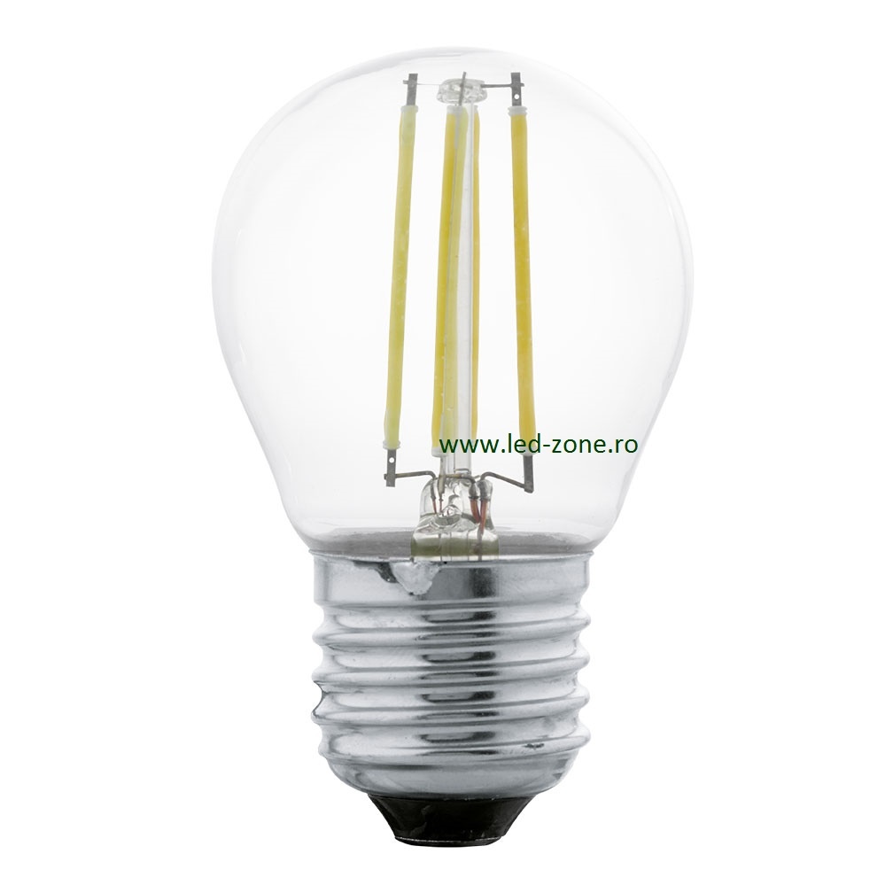 Bec LED E27 6W Filament Glob Clar G45