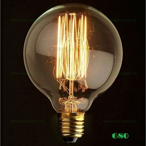 Bec Vintage Decorativ E27 35W Glob G80