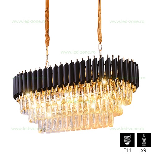 Candelabru 9 Socluri E14 600mm
