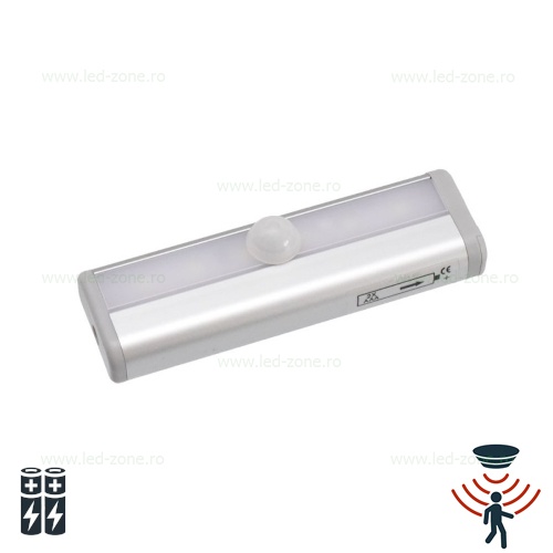 Corp Iluminat LED Mobila 6 SMD cu Senzor si Baterii