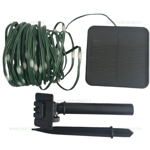 Instalatie Pom Craciun 100 LED-uri Solara 10m LZ-6043