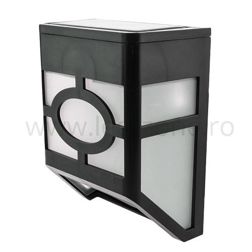 Lampa LED Exterior 0.5W 2 LED-uri Solara Negru