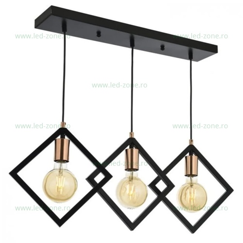 Lustra 3 Socluri Vintage E27 LZ204-3