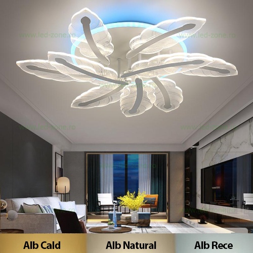 Lustra LED 144W 3 Functii RGB Smart Dimabila cu Telecomanda LZ9244