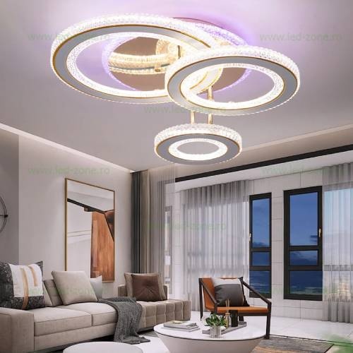 Lustra LED 174W 3 Functii RGB Smart Dimabila cu Telecomanda LZG610/9216-1×3