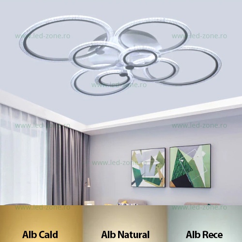 Lustra LED 220W 3 Functii Dimabila cu Telecomanda LZ9952-80