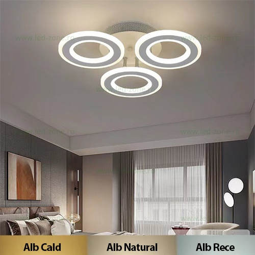Lustra LED 60W Dimabila 3 Functii cu Telecomanda LZD6600-3