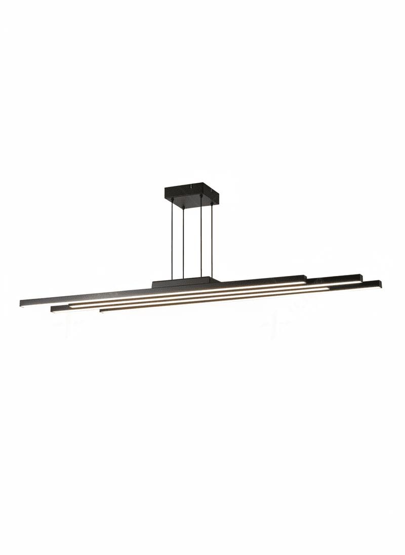 Lustra LED 74W 3 Functii Neagra cu Telecomanda LZ4038