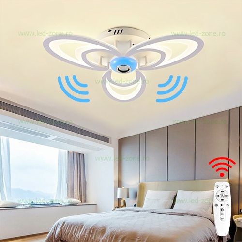 Lustra LED 84W 3 Functii Dimabila cu Telecomanda Muzicala LZ5188-3