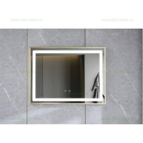 Oglinda Baie LED 80x60cm Touch Dezaburire LZJ27
