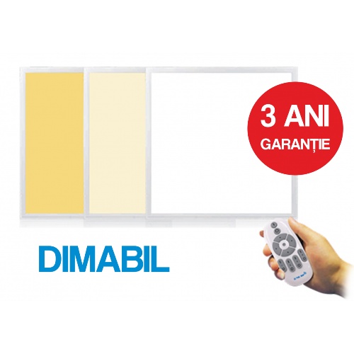 Panou LED 36W 60x60cm Ultra Slim Alb 3 Functii Dimabil