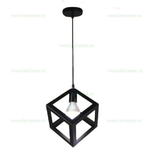 Pendul Soclu E27 Vintage Cub Suspendat Metal