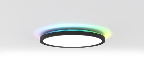 Plafoniera LED 18W Neagra RGBW cu Telecomanda