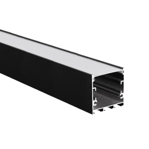 Profil Aluminiu Aplicat Negru Dispersor Alb 2M 32MM