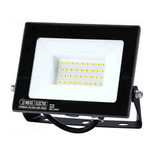 Proiector LED 30W Slim Negru PARDUS
