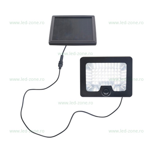 Proiector LED 3W cu Panou Solar Alb Rece