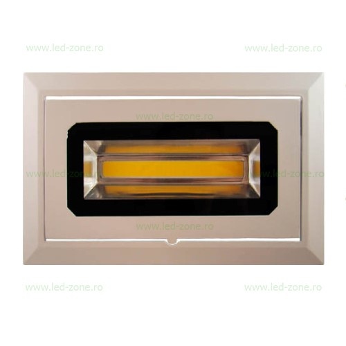 Spot LED 40W COB Dreptunghiular Mobil Alb