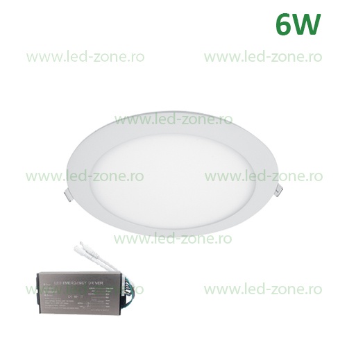 Spot LED 6W Rotund Alb Emergenta