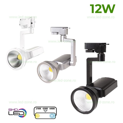 Spot LED Magazin Sina 12W Prag Diverse Culori
