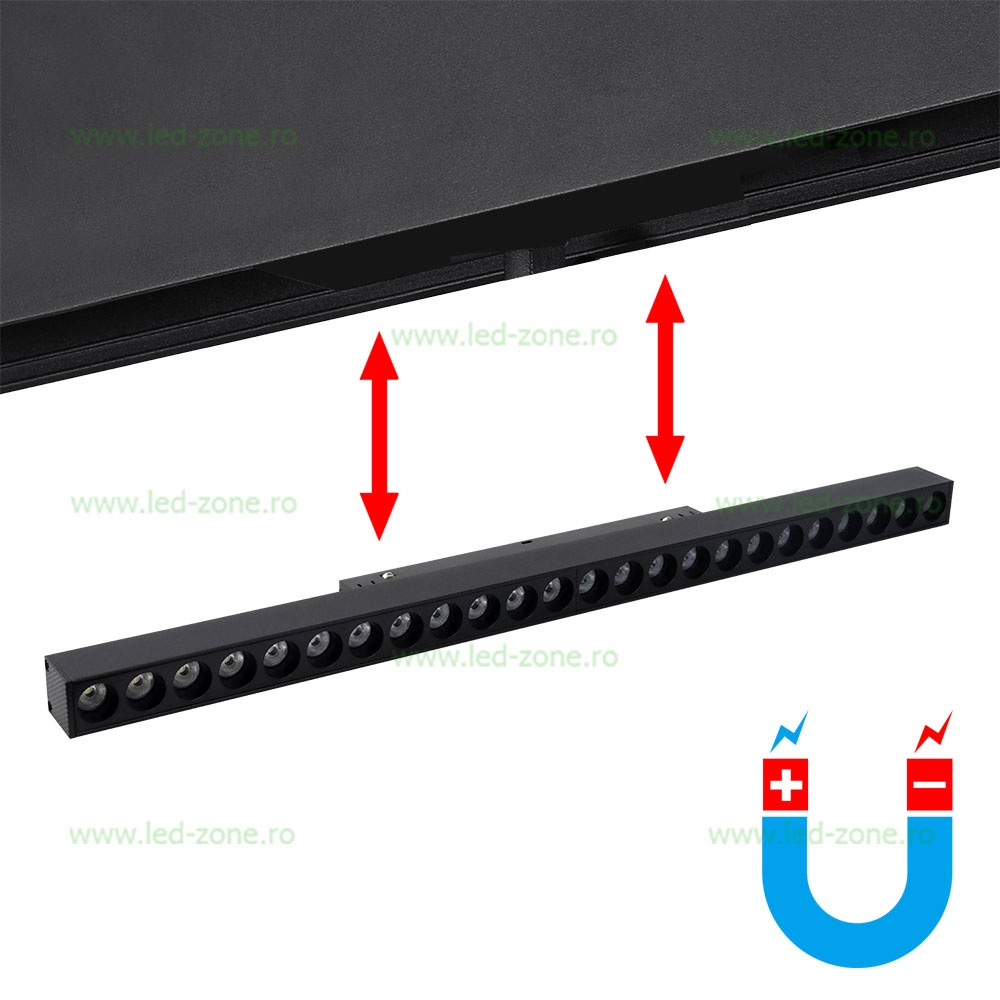 Spot LED Magnetic 12W Liniar Clar RGB-CCT Smart