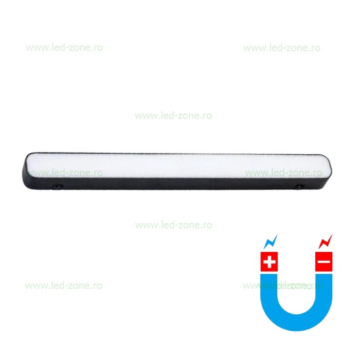 Spot LED Magnetic 15W Oval Liniar Mat Negru Ultra Slim