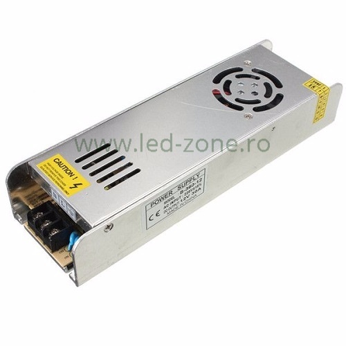 Sursa Alimentare Banda LED 12V 360W Slim cu Ventilator