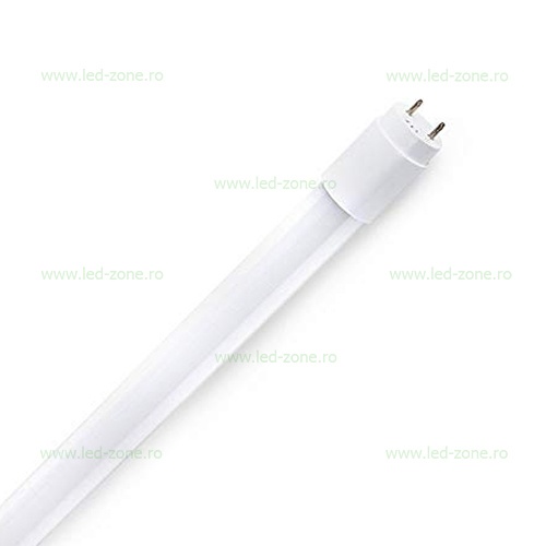 Tub LED T8 Mat 18W 120cm 60 Grade Sticla Alimentare Un Capat