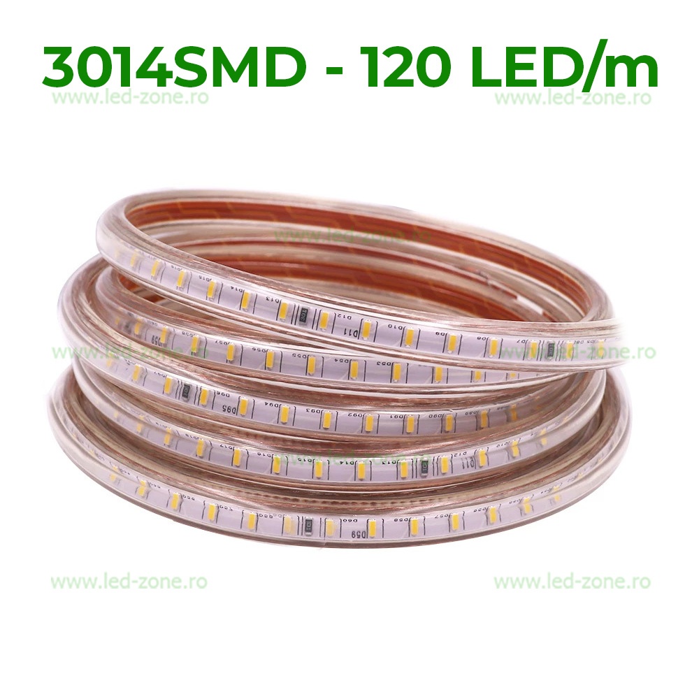 Banda LED 3014 120 SMD/ML Furtun Silicon 220V
