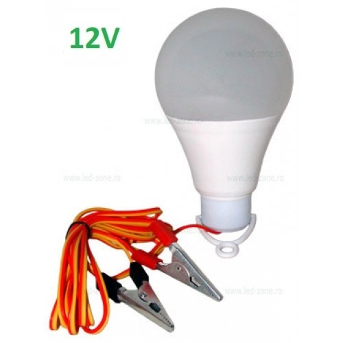 Bec LED 12W Glob Mat 12V Alimentare Clesti