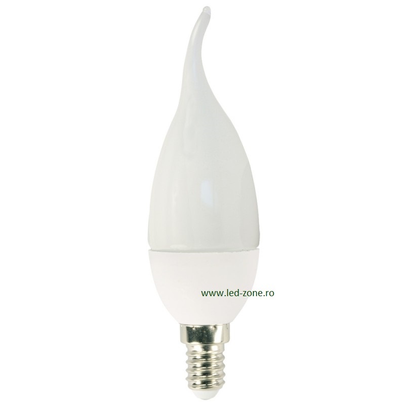 Bec LED E14 3W Flacara Mat Plastic