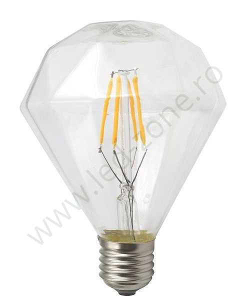 Bec LED E27 4W Filament Model Diamant