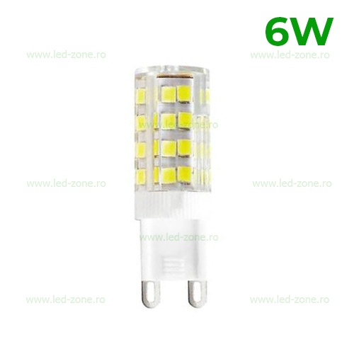 Bec LED G9 6W Corn Ceramica