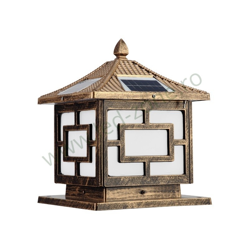 Corp Iluminat LED Exterior 7W Solar Stalp Gard