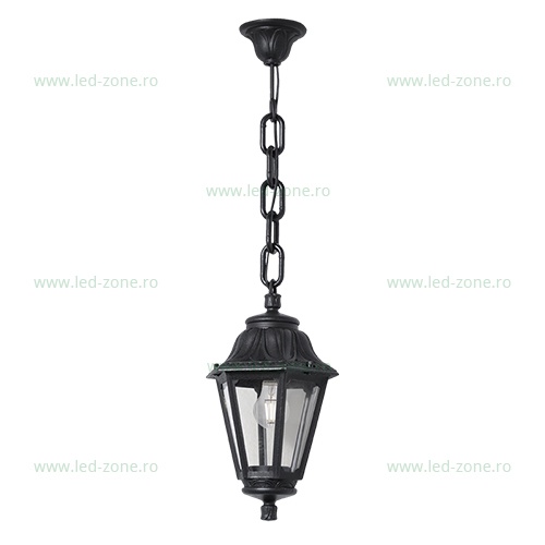 Felinar Iluminat Exterior Suspendat Negru ANNA