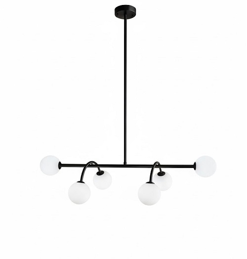 Lustra 6 Socluri E27 Neagra LZ38-6