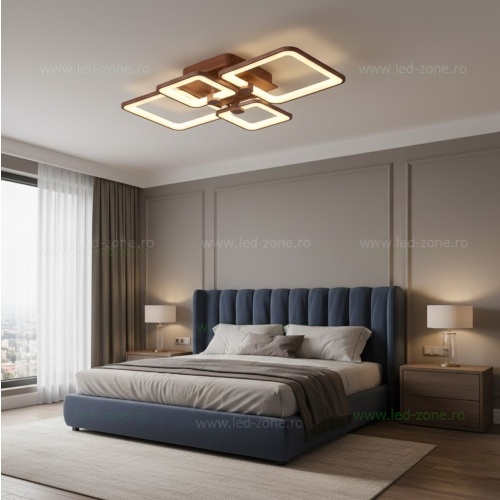 Lustra LED 128W Maro 3 Functii Dimabila cu Telecomanda LZ002/2+2