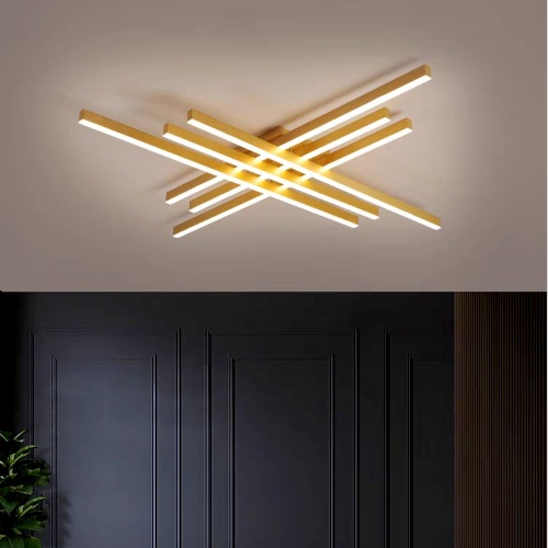 Lustra LED 144W 3 Functii Aurie Dimabila cu Telecomanda LZ4216-6