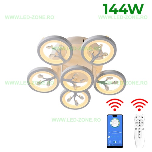 Lustra LED 144W 3 Functii Dimabila cu Telecomanda sau Telefon LZ6613-51