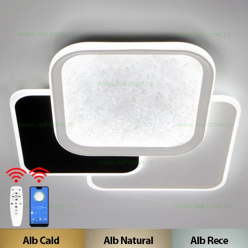 Lustra LED 88W 3 Functii Dimabila cu Telecomanda sau Telefon LZ75L377